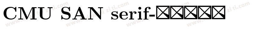 CMU SAN serif字体转换